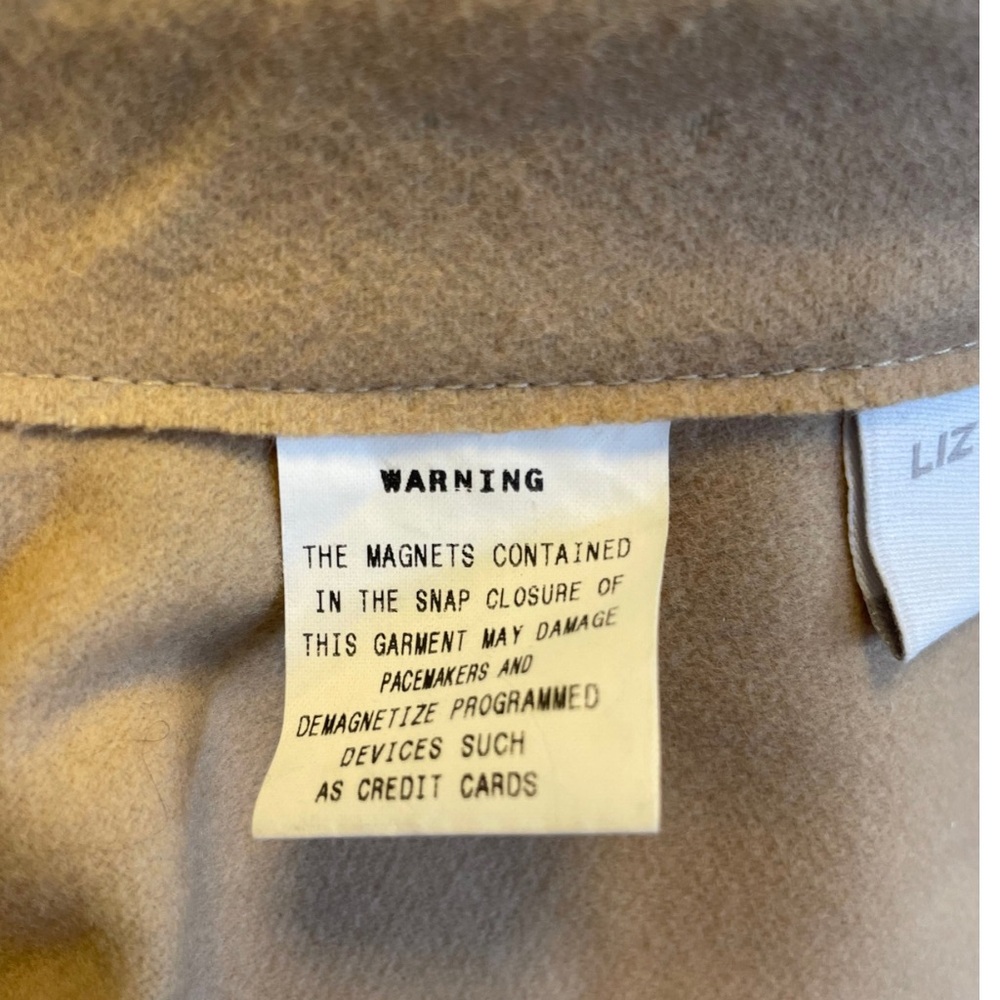 Vintage LIZ CLAIBORNE LIZSPORT Women's Cashmere Wool Blend Utility Jacket 12 - Picture 12 of 13